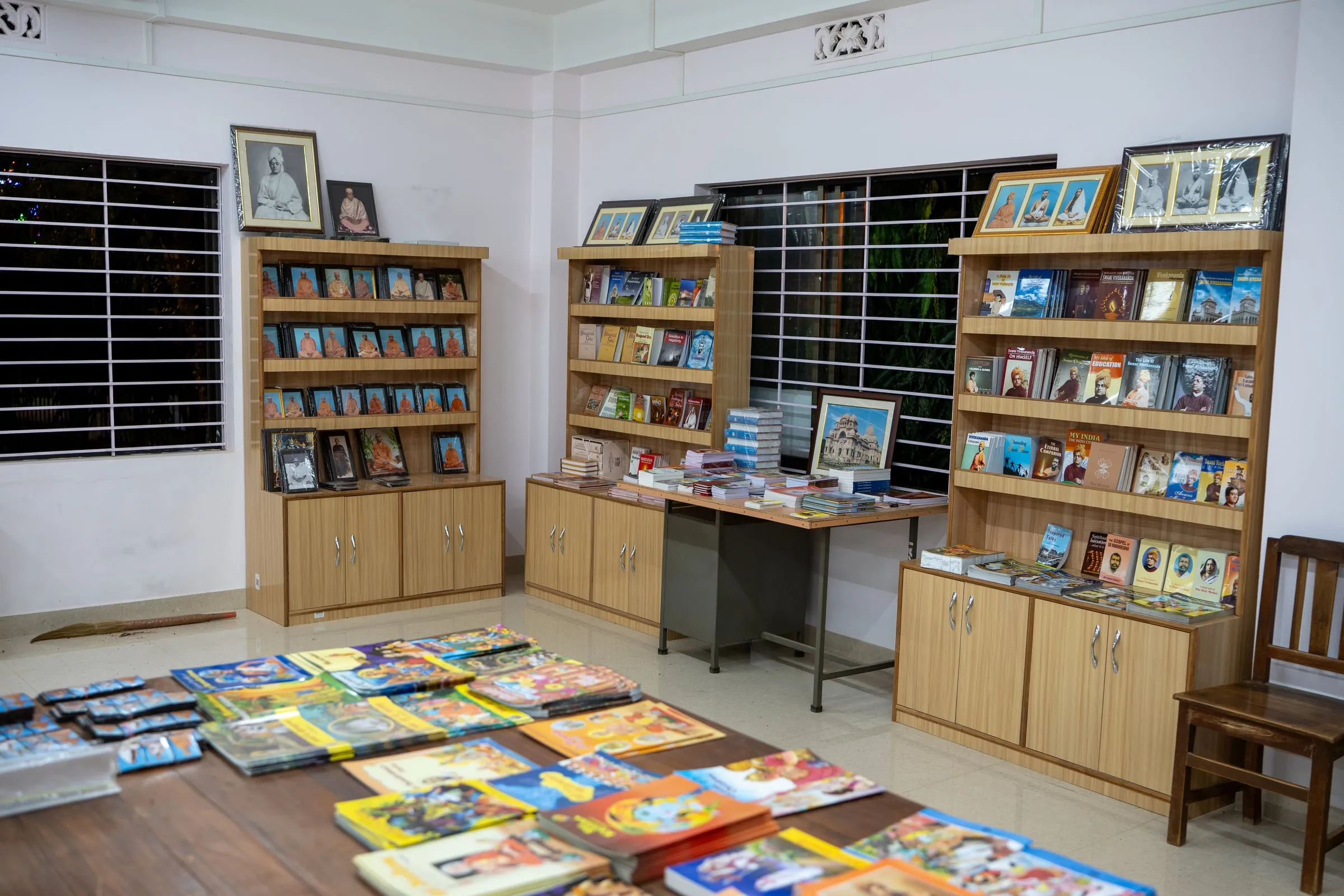 Children’s books laid out at the Mission book stall