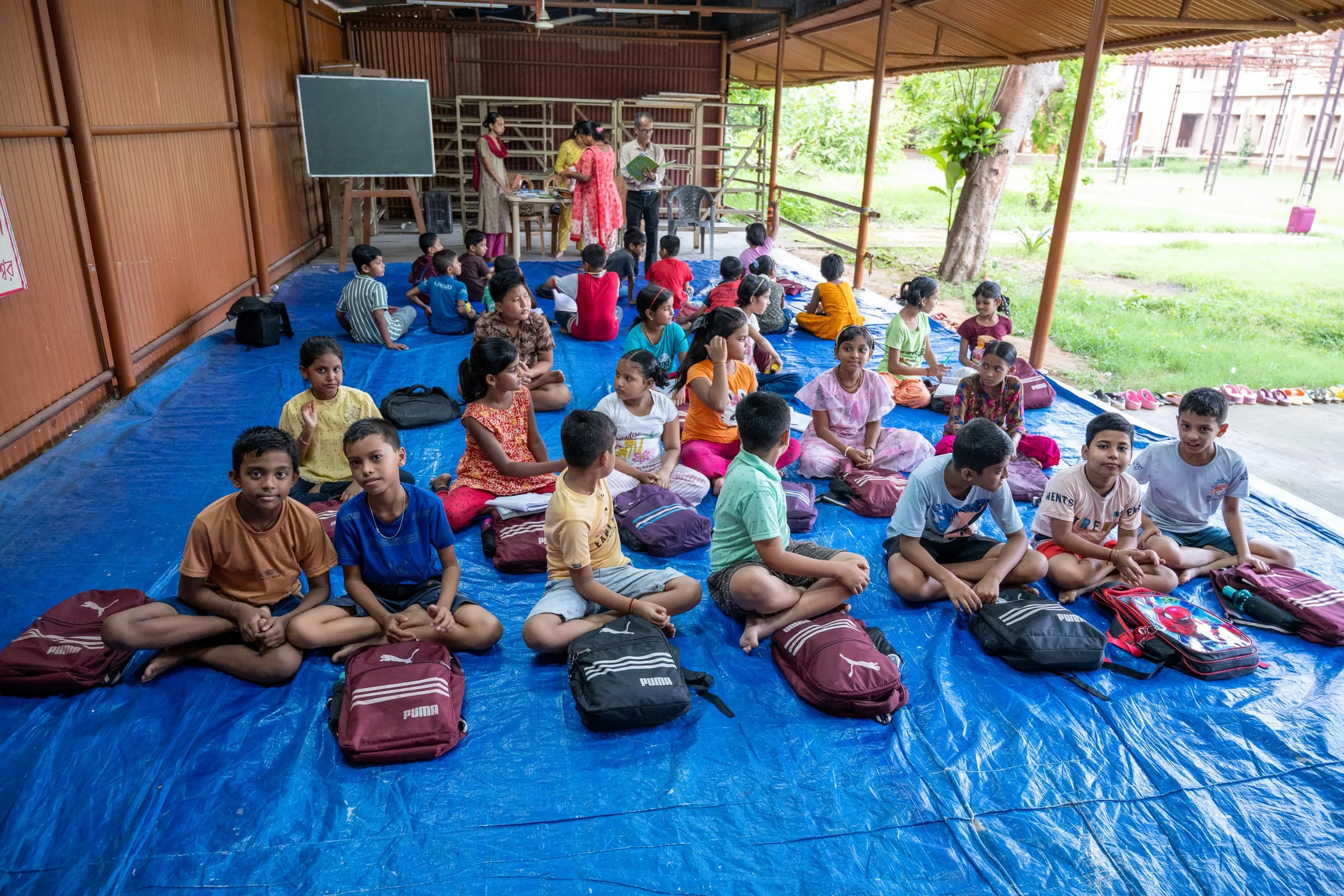 Children at the Mission’s free coaching centre
