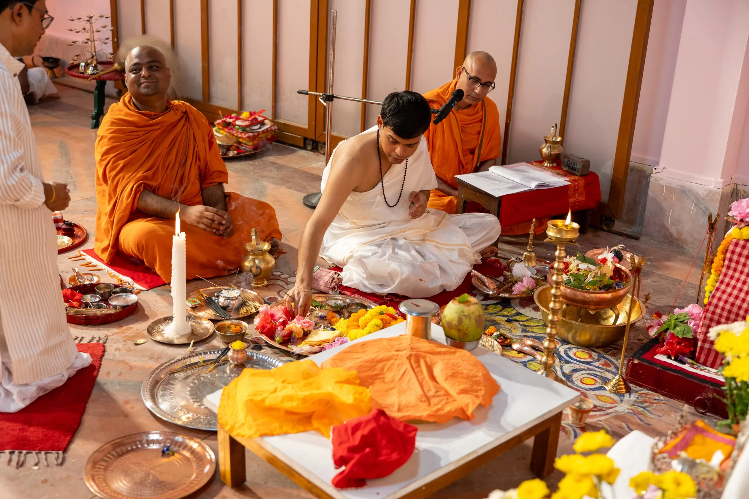 Worship being offered during Sri Sri Durga Puja