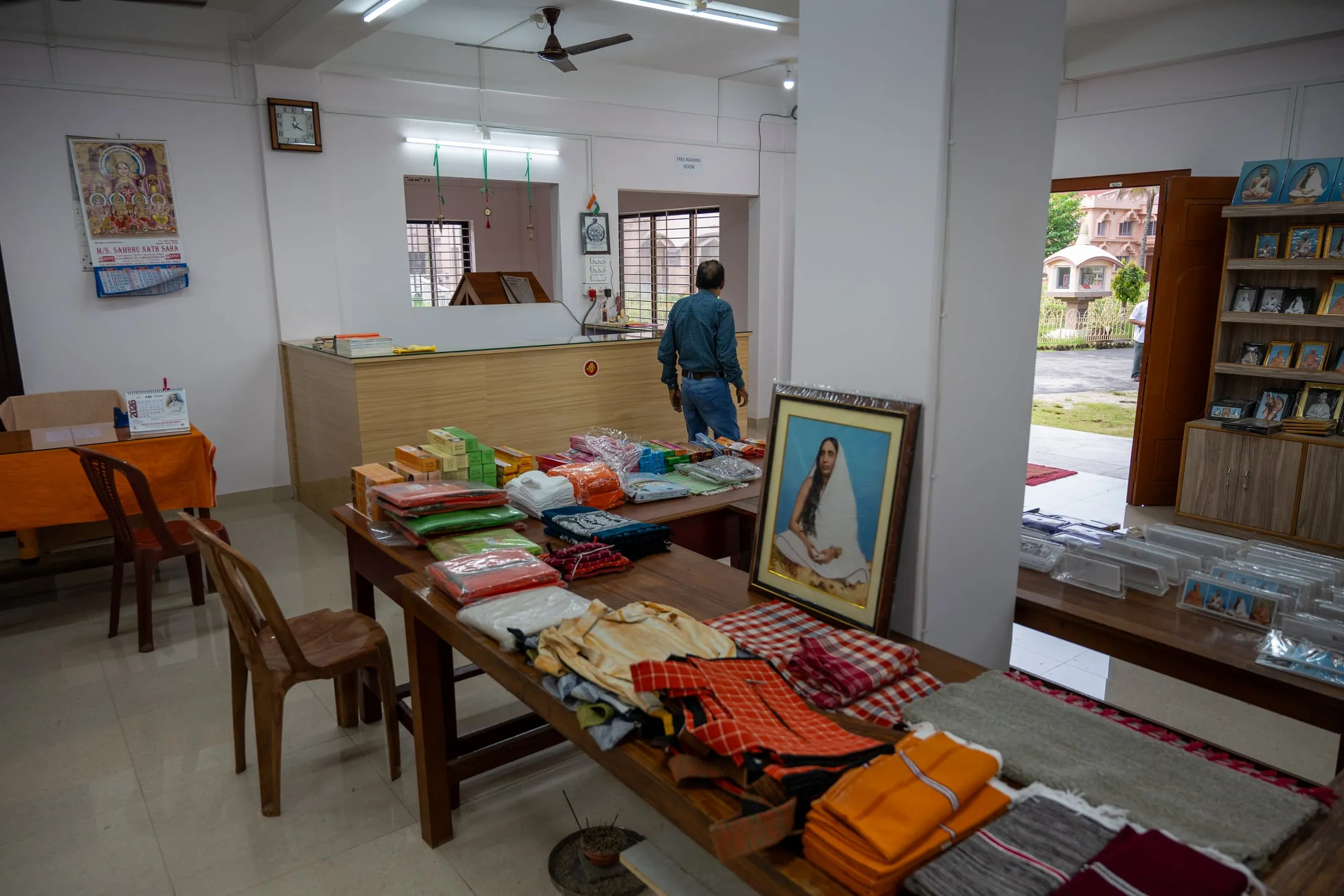 The sales counter at the Mission