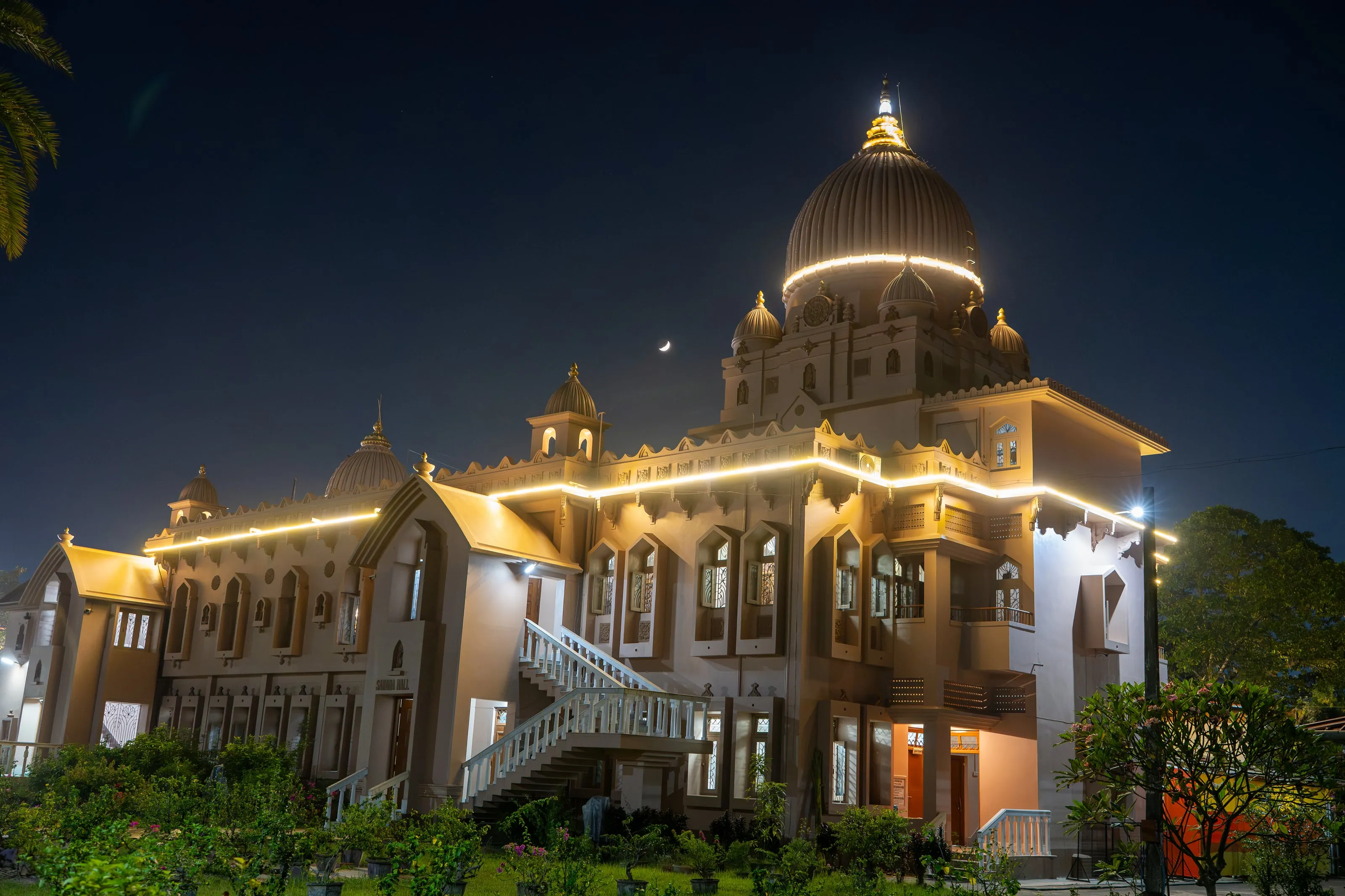 The temple at Ramakrishna Mission, Dhaleswar, at dawn