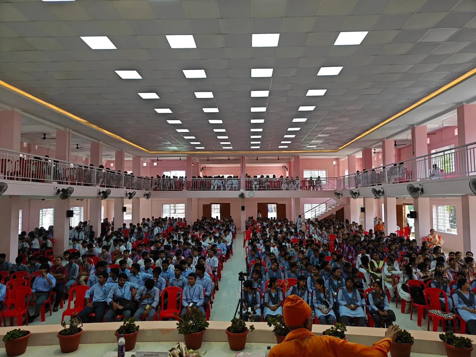 A youth convention filling Vivekananda Hall