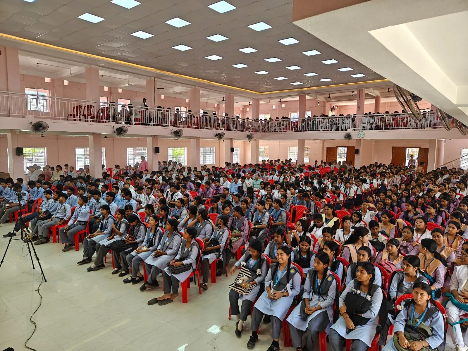 A youth convention filling Vivekananda Hall